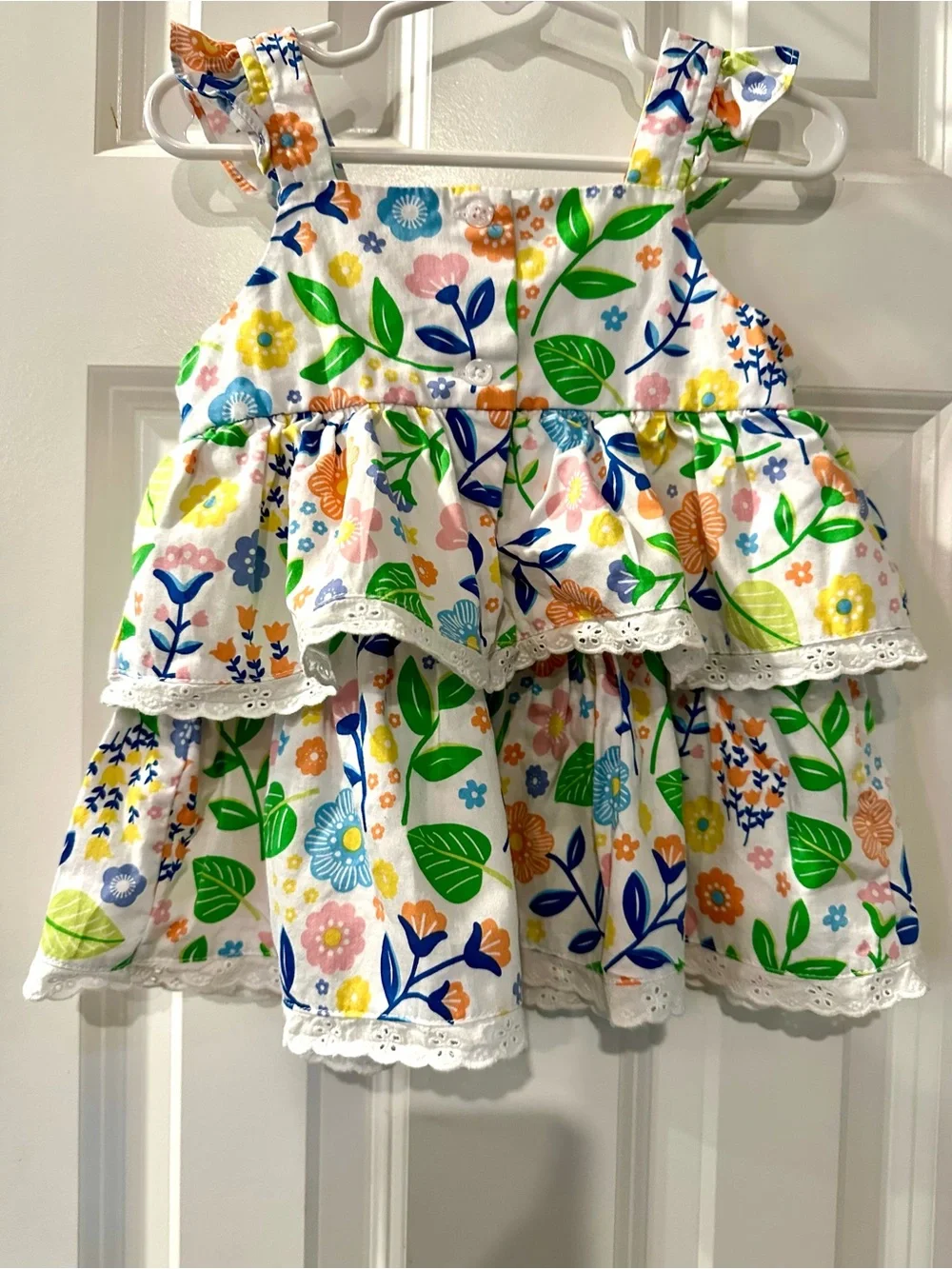 Girls Floral Tiered Sundress - Bright Multi & Blue dress 2T/24 Carter/Goodlad